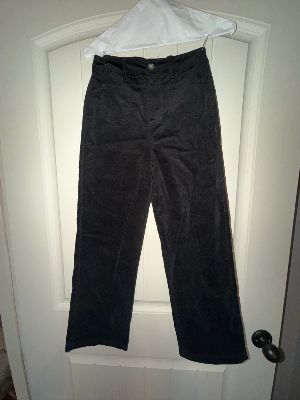 EUC Girls Copper Key Black Velvet Pants Size 12